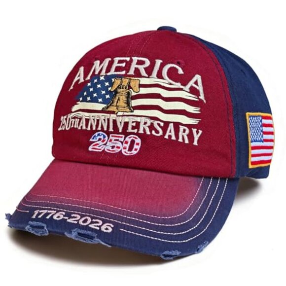 Patriotic Retro Baseball Cap Adjustable Embroidered USA Freedom Gift Unisex - Picture 2 of 7